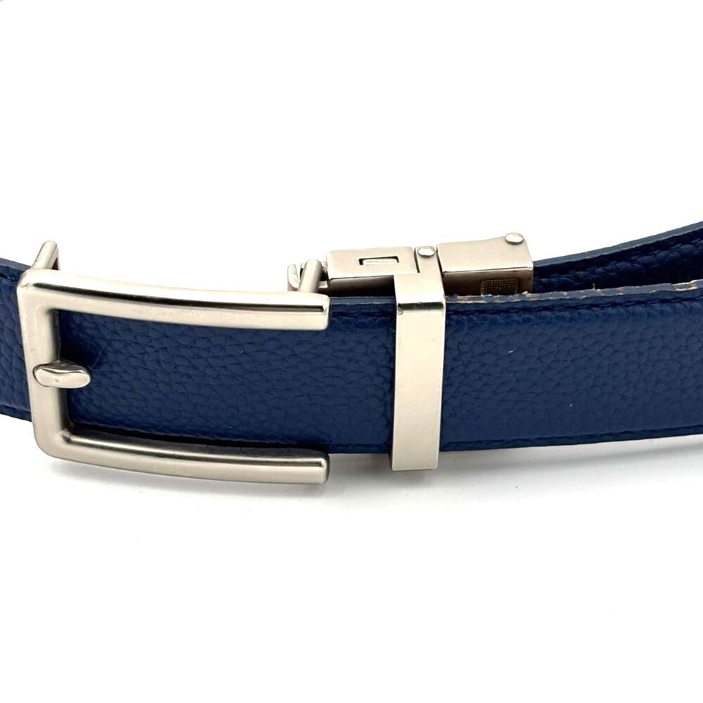 Nexbelt Neubelt Men's Vegan Blue Golf Ratchet Belt 1.38"- Cut to 35" Waist